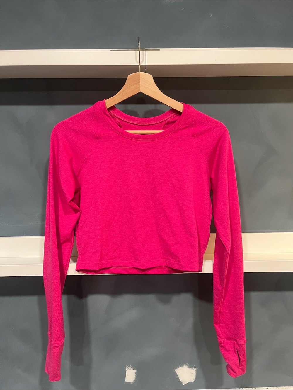 Fleo Hot Pink Long Sleeve Crop Top